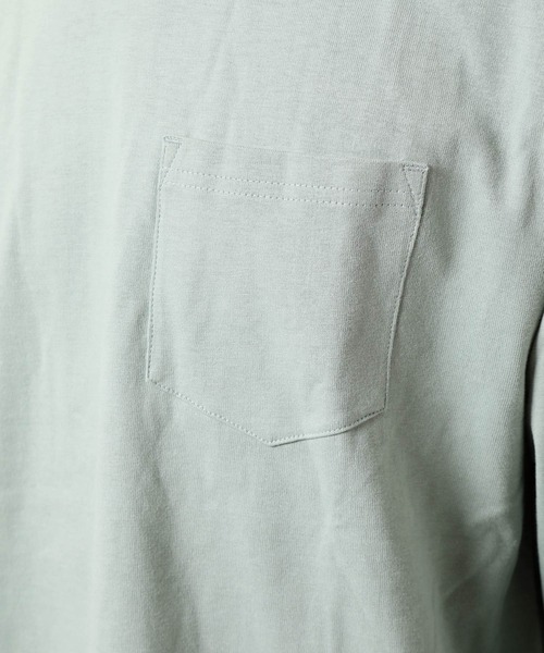 TopIsm(トップイズム)の「ワイドシルエット ヘビーウェイト USAコットンクルーネック長袖Tシャツ(Tシャツ/カットソー・メンズ・ホワイト/ブラック/ダークブラウン/ベージュ/パープル/ネイビー/チャコール/ブルー・LL/M/L)」の19枚目の写真