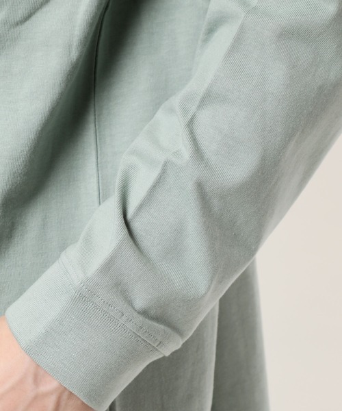 TopIsm(トップイズム)の「ワイドシルエット ヘビーウェイト USAコットンクルーネック長袖Tシャツ(Tシャツ/カットソー・メンズ・ホワイト/ブラック/ダークブラウン/ベージュ/パープル/ネイビー/チャコール/ブルー・LL/M/L)」の20枚目の写真