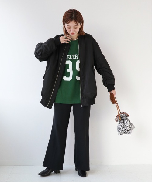 Simplicite（サンプリシテ）の「MA-1◆（ブルゾン・レディース・ブラック/カーキ・FREE）」の7枚目の写真