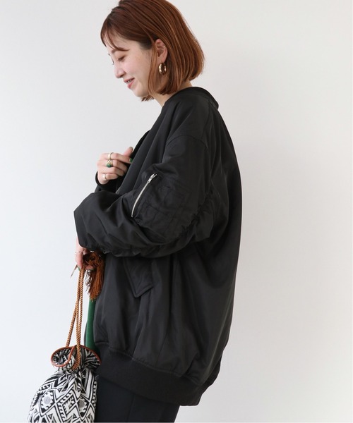 Simplicite（サンプリシテ）の「MA-1◆（ブルゾン・レディース・ブラック/カーキ・FREE）」の3枚目の写真