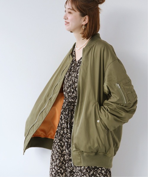 Simplicite（サンプリシテ）の「MA-1◆（ブルゾン・レディース・ブラック/カーキ・FREE）」の8枚目の写真