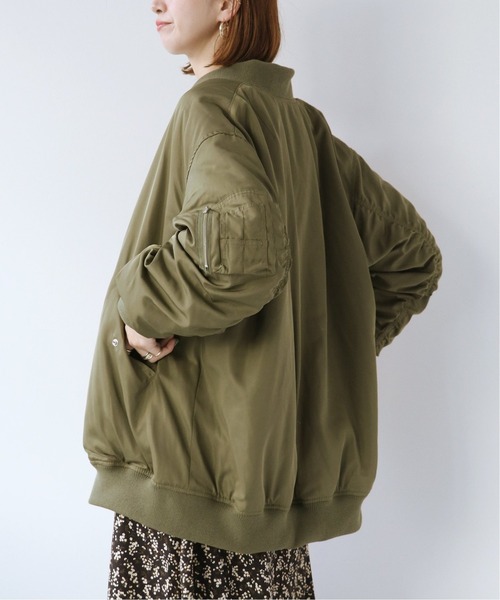 Simplicite（サンプリシテ）の「MA-1◆（ブルゾン・レディース・ブラック/カーキ・FREE）」の4枚目の写真
