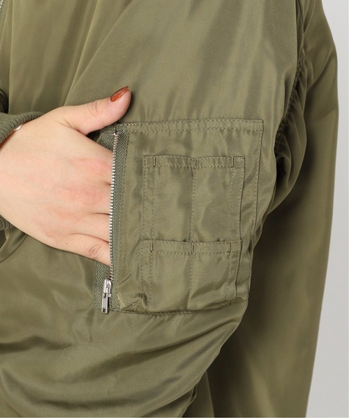 Simplicite（サンプリシテ）の「MA-1◆（ブルゾン・レディース・ブラック/カーキ・FREE）」の15枚目の写真