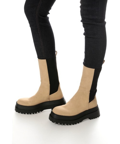 SLY(スライ)の「BACK GOA BOOTS バックゴア ブーツ(ブーツ・レディース・ベージュ/ブラック・LARGE/MEDIUM/SMALL)」の18枚目の写真