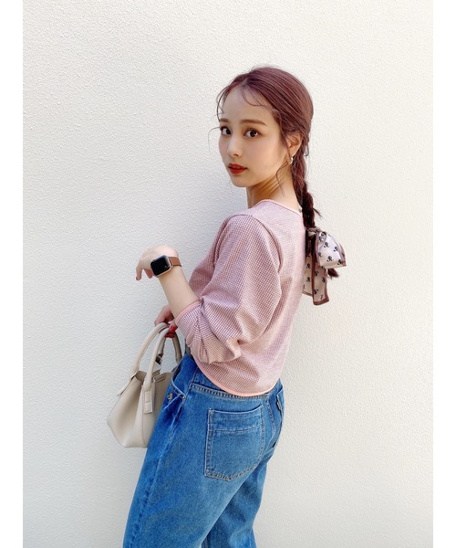 jumelle（ジュメロ）の「チェックカーディガン（カーディガン/ボレロ・レディース・ブラック/ピンク・FREE）」の13枚目の写真