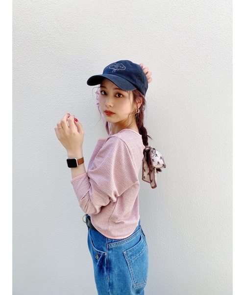 jumelle（ジュメロ）の「チェックカーディガン（カーディガン/ボレロ・レディース・ブラック/ピンク・FREE）」の10枚目の写真