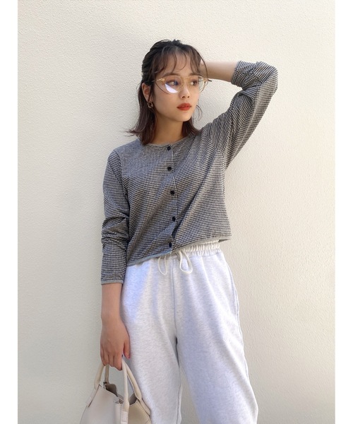 jumelle（ジュメロ）の「チェックカーディガン（カーディガン/ボレロ・レディース・ブラック/ピンク・FREE）」の20枚目の写真