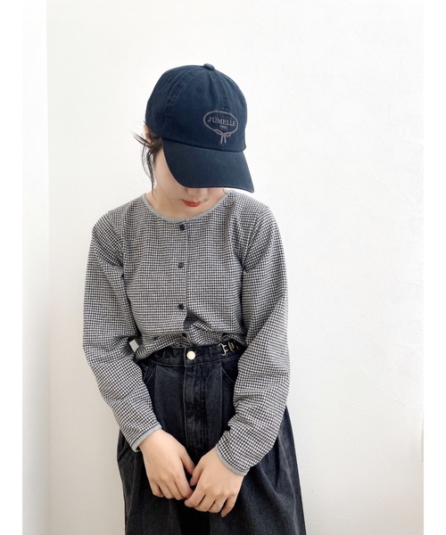 jumelle（ジュメロ）の「チェックカーディガン（カーディガン/ボレロ・レディース・ブラック/ピンク・FREE）」の7枚目の写真