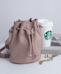 SETUP7（セットアップセブン）の「【SETUP7】フェイクレザーミニドローストリングバッグ ショルダーバッグ 　巾着バッグ　SNBD（ショルダーバッグ）」