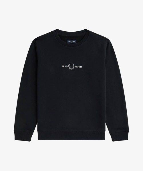 FRED PERRY（フレッドペリー）の「Kids Embroidered Sweatshirt（スウェット・キッズ・ブラック/ネイビー/カーキ/ブラック系その他・6-7/2-3/4-5/8-9）」の4枚目の写真