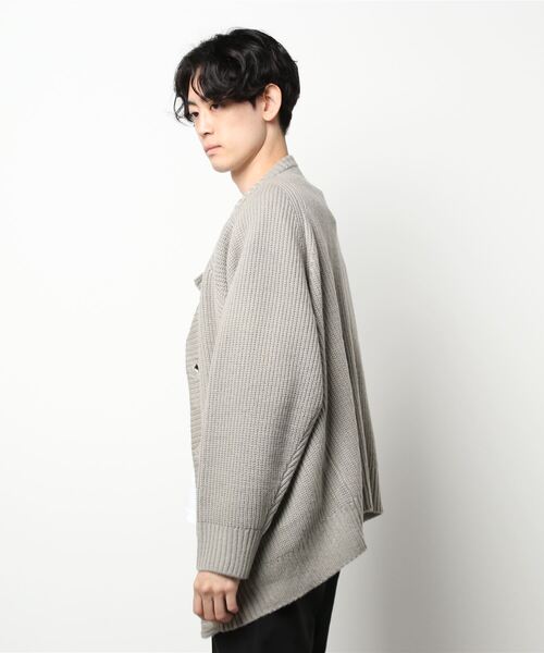 y/m by れぽすけ（イムバイレポスケ）の「ビッグポケットルーズニットカーデ（カーディガン/ボレロ・メンズ・ブラック/グリーン/グレイッシュベージュ・LARGE/MEDIUM）」の21枚目の写真
