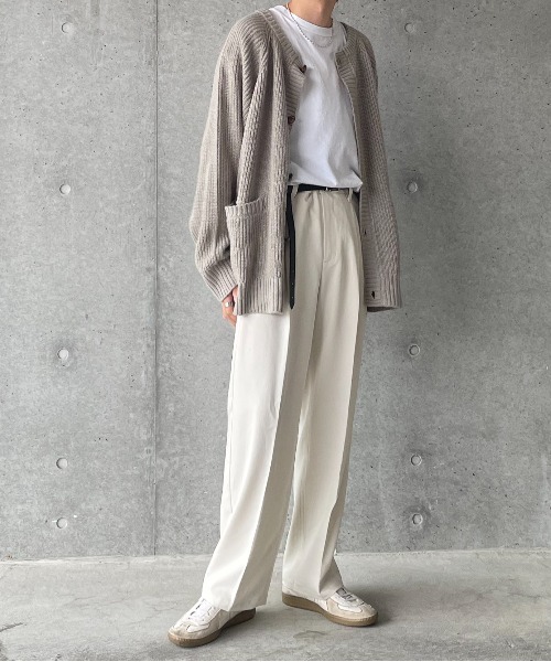 y/m by れぽすけ（イムバイレポスケ）の「ビッグポケットルーズニットカーデ（カーディガン/ボレロ・メンズ・ブラック/グリーン/グレイッシュベージュ・LARGE/MEDIUM）」の19枚目の写真