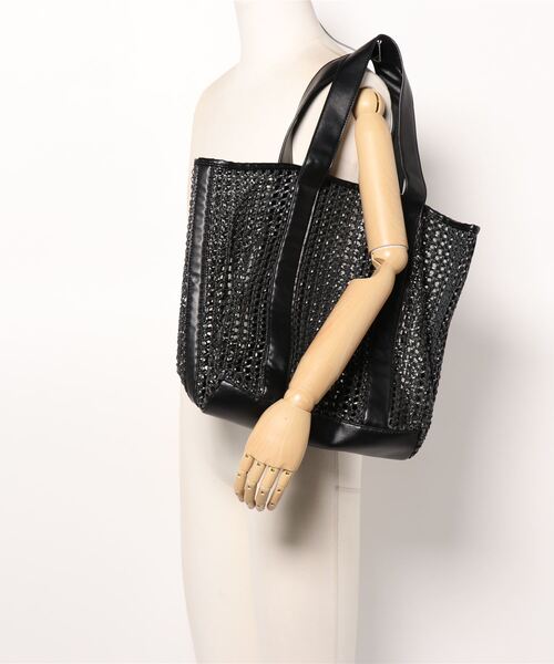 PROTCOL（プロトコル）の「PROTCOL / Braid Hand Bag / ブレイドハンドバッグ（ハンドバッグ・レディース・ブラック/オレンジ・FREE）」の4枚目の写真