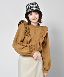 RETRO GIRL | ピーチ起毛フリルブラウス(シャツ/ブラウス)