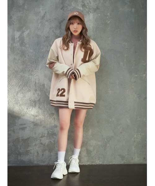 ダーリッチ スタジャン セットアップ ダーリッチ Darich DARLINGスタジャン （モカ） -ファッション