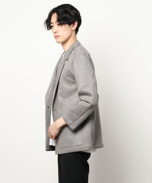 semantic design（セマンティックデザイン）の「＊セマンティックデザイン/semantic design　フェイクスエード 1ボタンジャケット（テーラードジャケット・メンズ・グレー系その他2・MEDIUM/LARGE）」の2枚目の写真