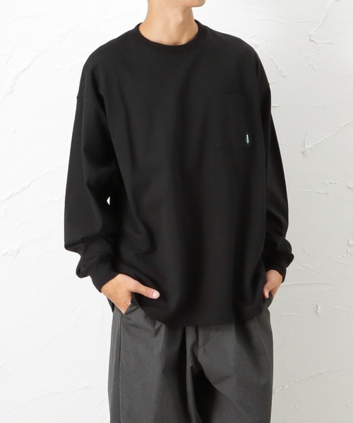 Woods(ウッズ)の「ポケットワンポイント刺繍 バックプリント ロングスリーブTシャツ(Tシャツ/カットソー・メンズ・ホワイト/ブラック/グレー・M/L/XL)」の20枚目の写真