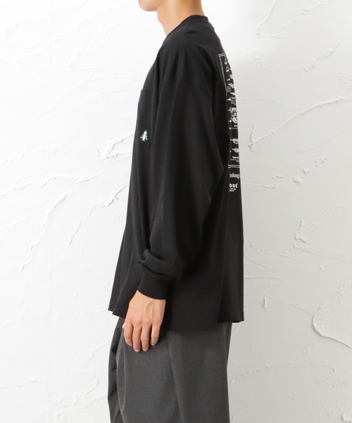 Woods(ウッズ)の「ポケットワンポイント刺繍 バックプリント ロングスリーブTシャツ(Tシャツ/カットソー・メンズ・ホワイト/ブラック/グレー・M/L/XL)」の19枚目の写真