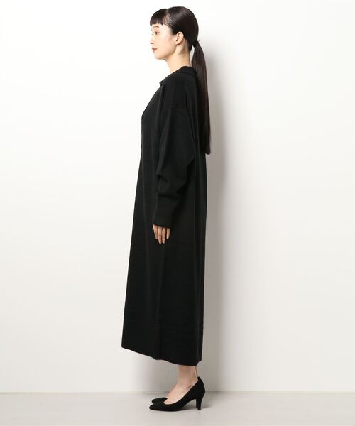 Ezick（エジック）の「スキッパーニットワンピース（ワンピース・レディース・ブラック/ピンク・FREE）」の3枚目の写真