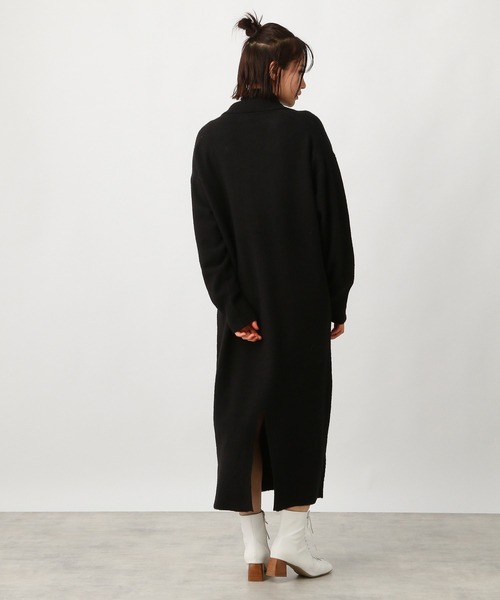 Ezick（エジック）の「スキッパーニットワンピース（ワンピース・レディース・ブラック/ピンク・FREE）」の12枚目の写真