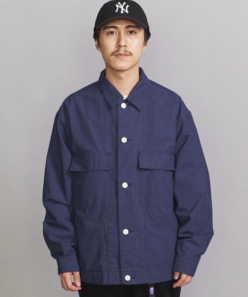 BEAUTY&YOUTH UNITED ARROWS（ビューティーアンドユースユナイテッドアローズ）の「BY コットン BAF ショート カバーオールシャツ（シャツ/ブラウス・メンズ・ベージュ/ネイビー・L/S/XL/M）」の3枚目の写真