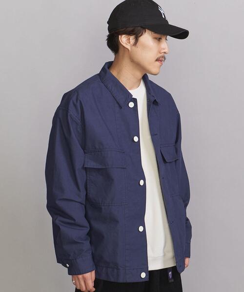 BEAUTY&YOUTH UNITED ARROWS（ビューティーアンドユースユナイテッドアローズ）の「BY コットン BAF ショート カバーオールシャツ（シャツ/ブラウス・メンズ・ベージュ/ネイビー・L/S/XL/M）」の7枚目の写真