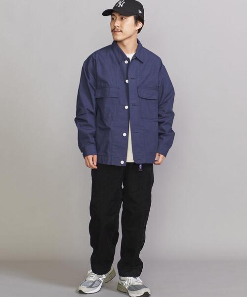 BEAUTY&YOUTH UNITED ARROWS（ビューティーアンドユースユナイテッドアローズ）の「BY コットン BAF ショート カバーオールシャツ（シャツ/ブラウス・メンズ・ベージュ/ネイビー・L/S/XL/M）」の9枚目の写真