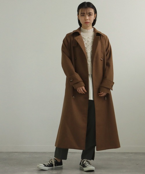 AULI（アウリィ）の「【低身長向けサイズ】3wayダブルロングコート（その他アウター・レディース・ベージュ/グリーン/ブラック・XXS/XS/S）」の15枚目の写真