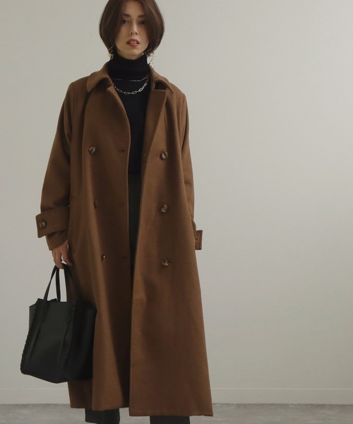 AULI（アウリィ）の「【低身長向けサイズ】3wayダブルロングコート（その他アウター・レディース・ベージュ/グリーン/ブラック・XXS/XS/S）」の17枚目の写真