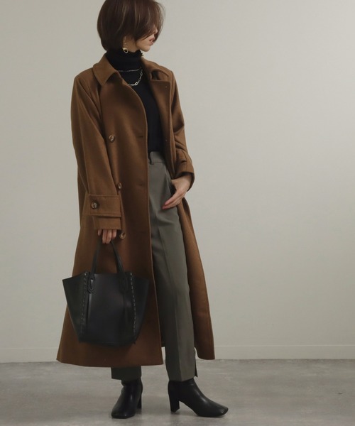 AULI（アウリィ）の「【低身長向けサイズ】3wayダブルロングコート（その他アウター・レディース・ベージュ/グリーン/ブラック・XXS/XS/S）」の18枚目の写真