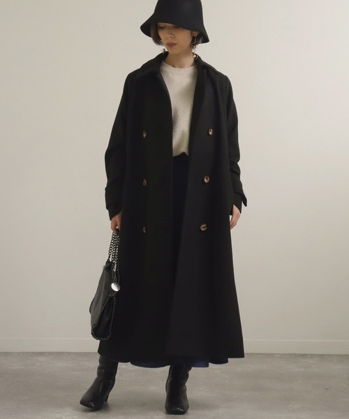 AULI（アウリィ）の「【低身長向けサイズ】3wayダブルロングコート（その他アウター・レディース・ベージュ/グリーン/ブラック・XXS/XS/S）」の5枚目の写真