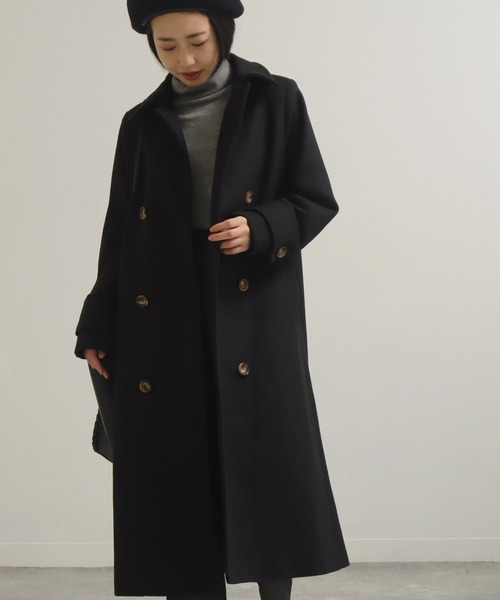 AULI（アウリィ）の「【低身長向けサイズ】3wayダブルロングコート（その他アウター・レディース・ベージュ/グリーン/ブラック・XXS/XS/S）」の8枚目の写真