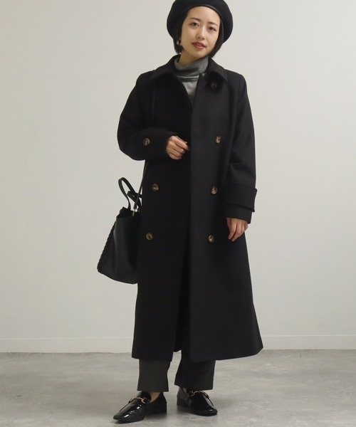 AULI（アウリィ）の「【低身長向けサイズ】3wayダブルロングコート（その他アウター・レディース・ベージュ/グリーン/ブラック・XXS/XS/S）」の9枚目の写真