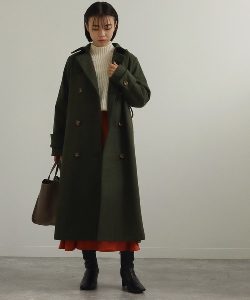 AULI（アウリィ）の「【低身長向けサイズ】3wayダブルロングコート（その他アウター・レディース・ベージュ/グリーン/ブラック・XXS/XS/S）」の19枚目の写真