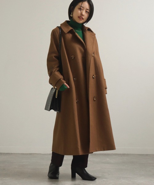 AULI（アウリィ）の「【低身長向けサイズ】3wayダブルロングコート（その他アウター・レディース・ベージュ/グリーン/ブラック・XXS/XS/S）」の11枚目の写真