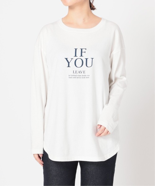 セール】IF YOUグラフィックロンTEE【手洗い可能】◇（Tシャツ