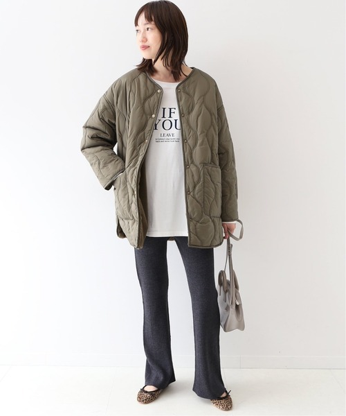 SLOBE IENA(スローブイエナ)の「IF YOUグラフィックロンTEE【手洗い可能】◆(Tシャツ/カットソー・レディース・ネイビー/グリーン・FREE)」の3枚目の写真