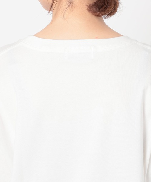 SLOBE IENA(スローブイエナ)の「IF YOUグラフィックロンTEE【手洗い可能】◆(Tシャツ/カットソー・レディース・ネイビー/グリーン・FREE)」の13枚目の写真