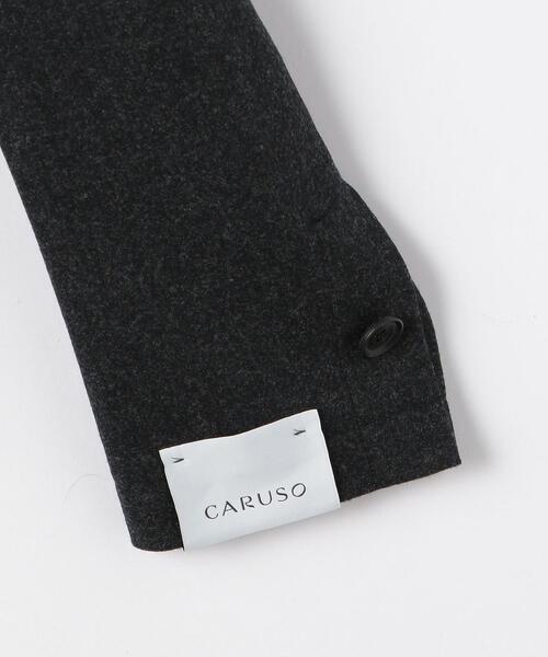 Caruso(カルーゾ)の「<CARUSO(カルーゾ)>ELBA DW/FLN B4B ダブルジャケット(テーラードジャケット・メンズ・ダークグレー・46/48/50/44)」の6枚目の写真