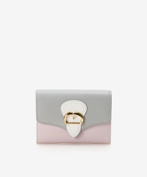 Samantha Thavasa Petit Choice（サマンサタバサ　プチチョイス）の「フロントバックルバイカラー マルチカードケース（名刺入れ・レディース・ピンク/ダークブルー/ワインレッド/ブラウン・FREE）」の3枚目の写真