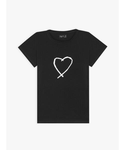 agnes b.(アニエスベー)の「SAE0 TS サラエボハートTシャツ(Tシャツ/カットソー・レディース・ブラック・2/3/1)」の8枚目の写真