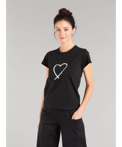 agnes b.(アニエスベー)の「SAE0 TS サラエボハートTシャツ(Tシャツ/カットソー・レディース・ブラック・2/3/1)」の9枚目の写真