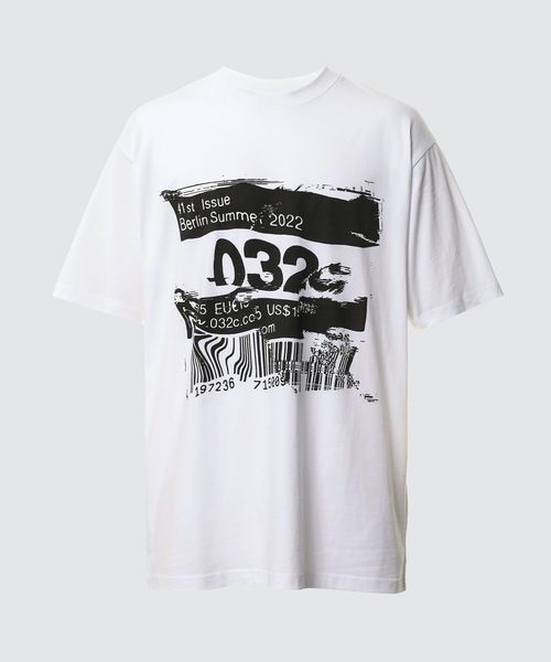 032c(ゼロスリーツーシー)の「BARCODE GLITCH TEE(Tシャツ/カットソー・メンズ・ホワイト・M/L/XL)」の1枚目の写真