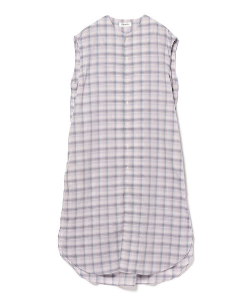 Ray BEAMS(レイビームス)の「GYMPHLEX / ノースリーブ シャツ ドレス(シャツワンピース・レディース・ブルー系その他/ピンク系その他・14)」の8枚目の写真