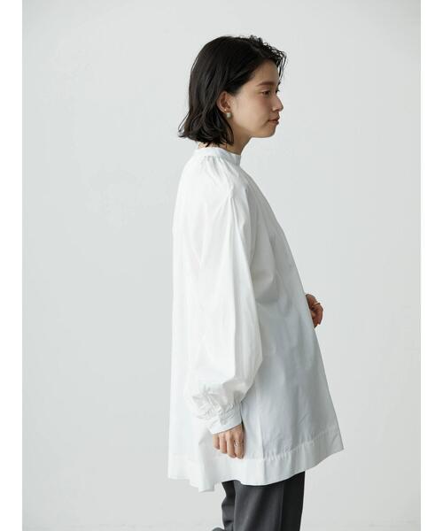 AMERICAN HOLIC（アメリカンホリック）の「ハイネックAラインチュニック（シャツ/ブラウス・レディース・ベージュ/オフホワイト・FREE）」の20枚目の写真