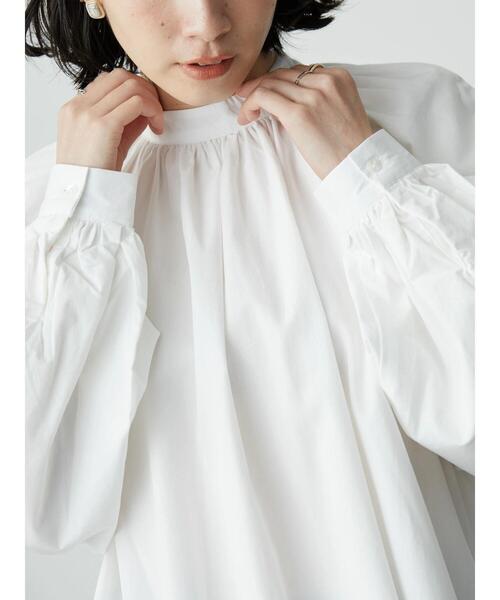 AMERICAN HOLIC（アメリカンホリック）の「ハイネックAラインチュニック（シャツ/ブラウス・レディース・ベージュ/オフホワイト・FREE）」の22枚目の写真