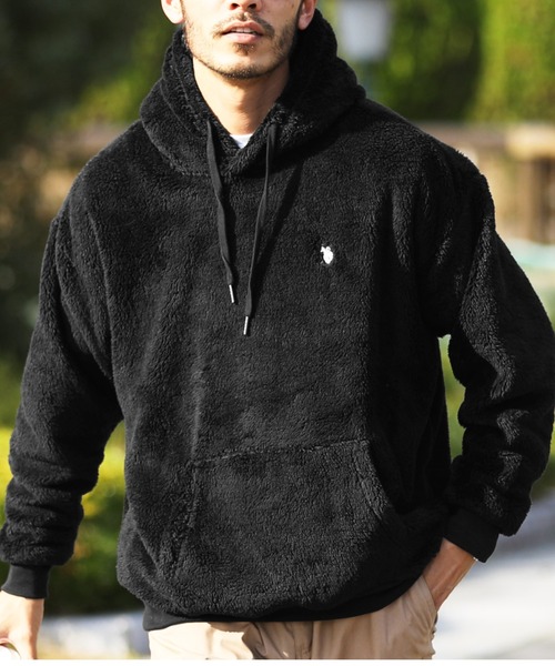U.S. POLO ASSN.(ユーエスポロアッスン)の「US.POLO ASSN./ユーエスポロアッスン ブランド別注 ボア プルオーバー フーディーパーカー(パーカー・メンズ・ホワイト×ブラック/ブラック×ホワイト/グレー系その他/ブルー系その他・MEDIUM/LARGE)」の1枚目の写真