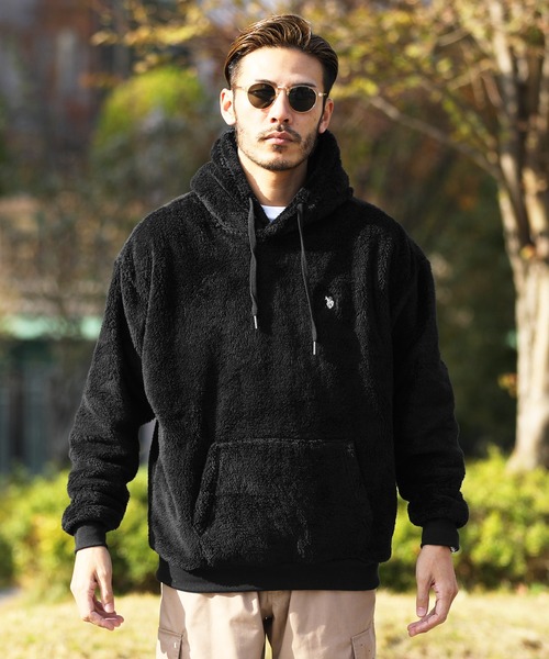 U.S. POLO ASSN.(ユーエスポロアッスン)の「US.POLO ASSN./ユーエスポロアッスン ブランド別注 ボア プルオーバー フーディーパーカー(パーカー・メンズ・ホワイト×ブラック/ブラック×ホワイト/グレー系その他/ブルー系その他・MEDIUM/LARGE)」の18枚目の写真