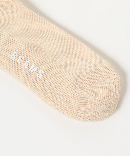 BEAMS（ビームス）の「BEAMS / リブ編み ルーズソックス（ソックス/靴下・メンズ・ブラック/ホワイト/ベージュ・ONE SIZE）」の5枚目の写真