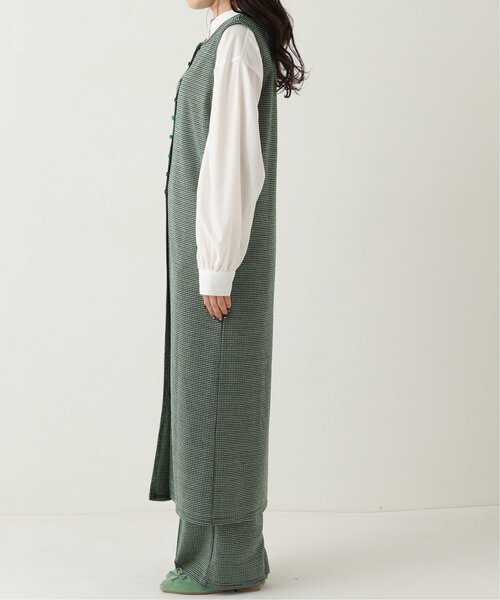 RAY CASSIN（レイカズン）の「レトロチェックJQノースリワンピース（ワンピース・レディース・グレー/イエロー/グリーン・FREE）」の16枚目の写真